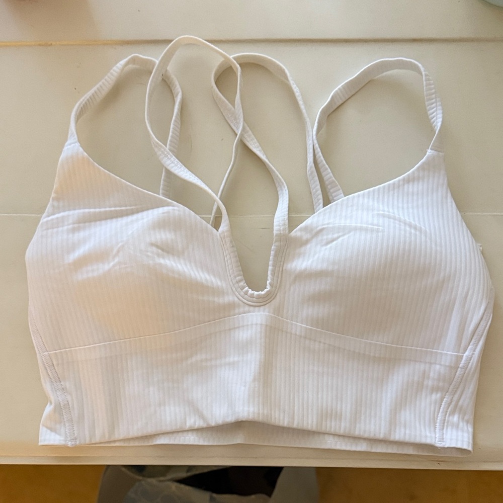 Lululemon White Strappy Bra